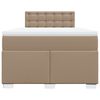 vidaXL Boxspring met matras kunstleer cappuccinokleurig 120x190 cm