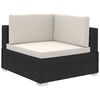 vidaXL 8-delige Loungeset met kussens poly rattan zwart
