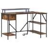 vidaXL Bureau Gerookt eiken Bewerkt hout 120 x 79 x 86,5 cm