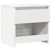 vidaXL Nachtkastje 40x30x39 cm bewerkt hout hoogglans wit