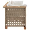 vidaXL Tuinbank 3-zits met kussens poly rattan beige