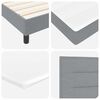 vidaXL Boxspring bed met matras met LED Lichtgrijs 140 x 190 cm Stof