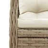 vidaXL 5-delige Tuinset met kussens poly rattan beige