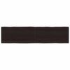 vidaXL Tafelblad natuurlijke rand 200x50x(2-4)cm eikenhout donkerbruin