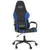 vidaXL Gamestoel kunstleer zwart en blauw