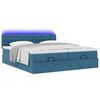 vidaXL Ottoman bed met matrassen en LED's 180x200cm fluweel