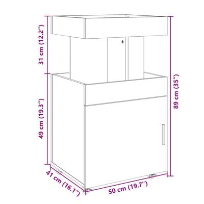 vidaXL Drankkar 50x41x89 cm bewerkt hout wit