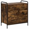 vidaXL Ladenkast Gerookt eiken 70 x 39,5 x 71 cm Bewerkt hout