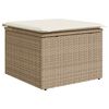 vidaXL 9-delige Loungeset met kussens poly rattan acacia beige