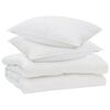 vidaXL Dekbed met kussen 3 st Wit Microfibre