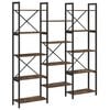 vidaXL Boekenkast 156 x 25 x 167 cm Bewerkt hout Gerookt eiken