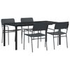 vidaXL Buitenmeubelset 5 st Antracietkleurig 165 x 80 x 72 cm Staal
