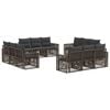 vidaXL Tuinbankenset 12 st Grijs en Donkergrijs poly rattan