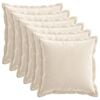 vidaXL Kussensloop 6 st HOUTEN Cr&egrave;mekleurig 35 x 35 cm Chenille Stof