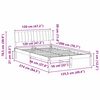 vidaXL Bedframe Bruin en zwart 120 x 200 cm Massief grenenhout