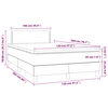 vidaXL Boxspring met matras fluweel zwart 120x200 cm