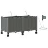 vidaXL Tuin Pot met Irrigatie en Wielen 2 st Lichtgrijs PP