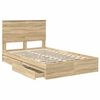 vidaXL Opslag bed met lade Sonoma Eiken 120 x 190 cm Bewerkt hout
