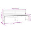 vidaXL Tuinbank 201,5 cm massief grenenhout zwart