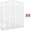 vidaXL Schanskorven 9 st gewelfd 200x50x220/240 cm ijzer