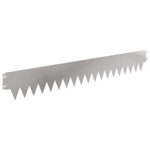 vidaXL Gazonrand 10 st 103 x 15 cm Staal zilver