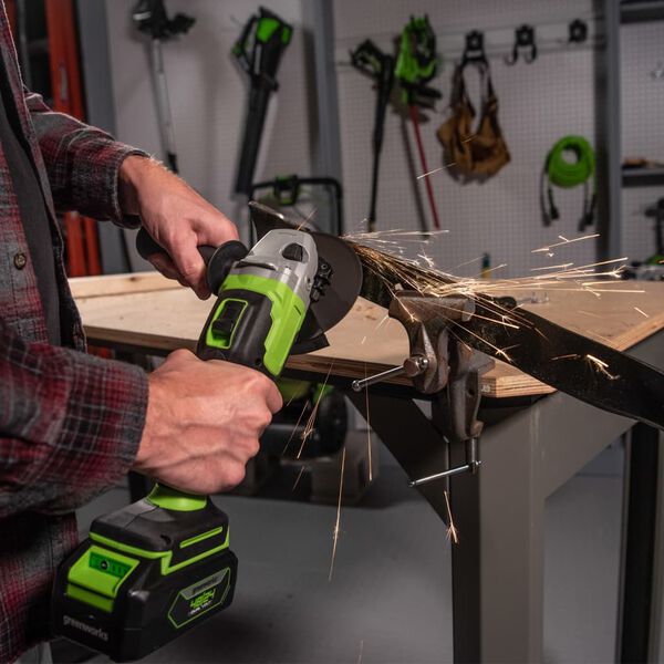 Greenworks Haakse slijper bortstelloos 24 V