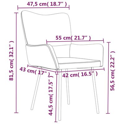 vidaXL Eetkamerstoelen 2 st fluweel bruin