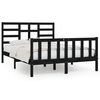 vidaXL Bedframe massief grenenhout zwart 120x200 cm