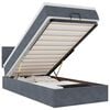 vidaXL Ottoman bed met matras 90x190cm fluweel donkergrijs