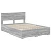 vidaXL Bedframe met hoofdeinde Grijs Sonoma 140 x 190 cm Bewerkt hout