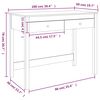 vidaXL Bureau met lades 100x50x78 cm massief grenenhout wit