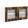 vidaXL Wandglas cabinet PORTO Gerookt eiken 80 x 31 x 40 cm