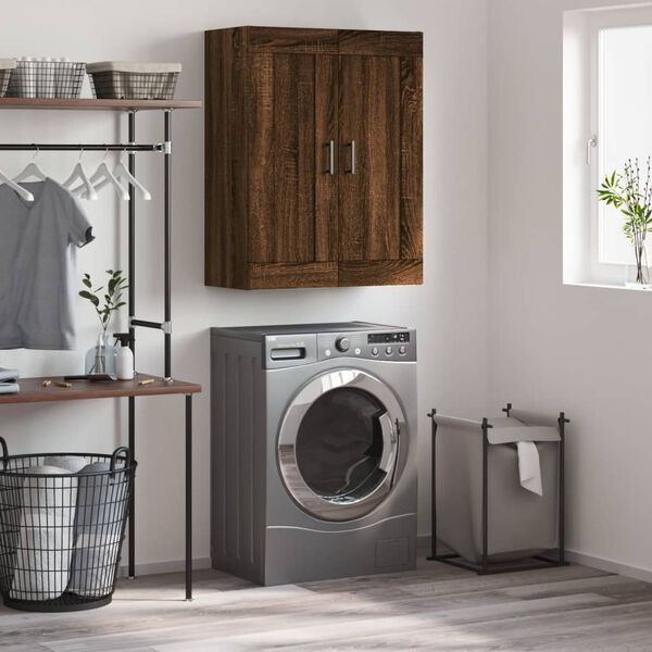 vidaXL Wandkast 69,5x34x90 cm bewerkt hout bruin eikenkleur