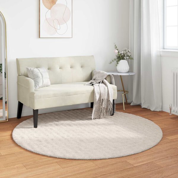 vidaXL Vloerkleden Rond Beige &Oslash; 160 CM