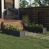 vidaXL Plantenbakken verhoogd 2 st 150x31x31 cm grenenhout grijs