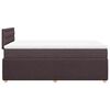 vidaXL Boxspring met matras stof donkerbruin 120x190 cm