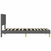 vidaXL Bedframe met hoofdeinde Donkergrijs 90 x 200 cm Stof