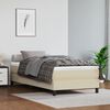 vidaXL Boxspring met matras kunstleer crèmekleurig 100x200 cm