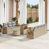 vidaXL Tuinbankenset 13 pcs Beige en Licht Grijs poly rattan