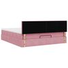 vidaXL Ottoman bed met matras en LED's 160x200cm fluweel roze
