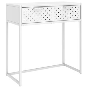 vidaXL Wandtafel 72x35x75 cm staal wit