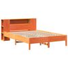 vidaXL Bed met boekenkast zonder matras grenenhout wasbruin 160x200 cm