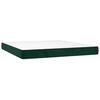 vidaXL Boxspring met matras fluweel donkergroen 160x200 cm