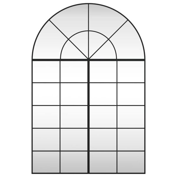 vidaXL Wandspiegel boog 100x150 cm ijzer zwart