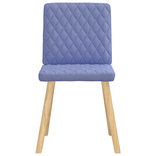 vidaXL Eetkamerstoelen 4 st stof jeansblauw