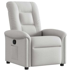vidaXL Fauteuil verstelbaar stof wolk grijs