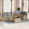 vidaXL Tuin Sofa Set met kussen 7 pcs beige en lichtgrijs