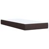 vidaXL Boxspring met matras stof donkerbruin 90x190 cm