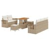 vidaXL Tuin Sofa Set met kussen 8 pcs Beige poly rattan