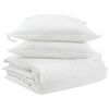 vidaXL Dekbed Set met kussen 3 pcs Wit Donsveertjes